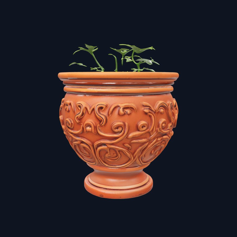 Decorative Terracotta Planter Model Pack